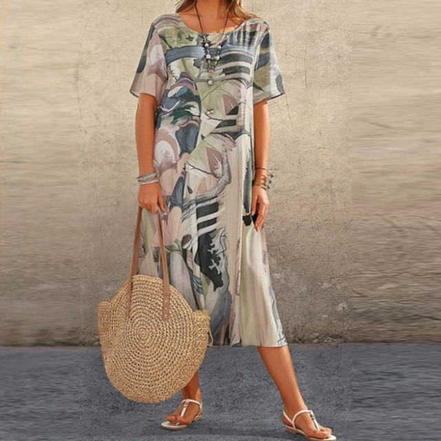 Mira | Vestido Casual Plus Size con Cinturón Ajustable