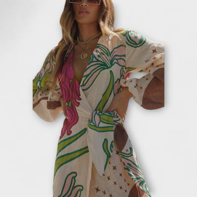 Tracey - Vestido Maxilargo con Cintura