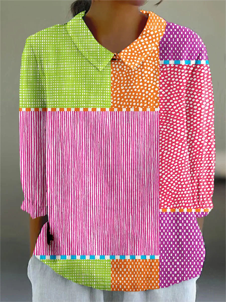 Megan | Blusa Patchwork Divertida
