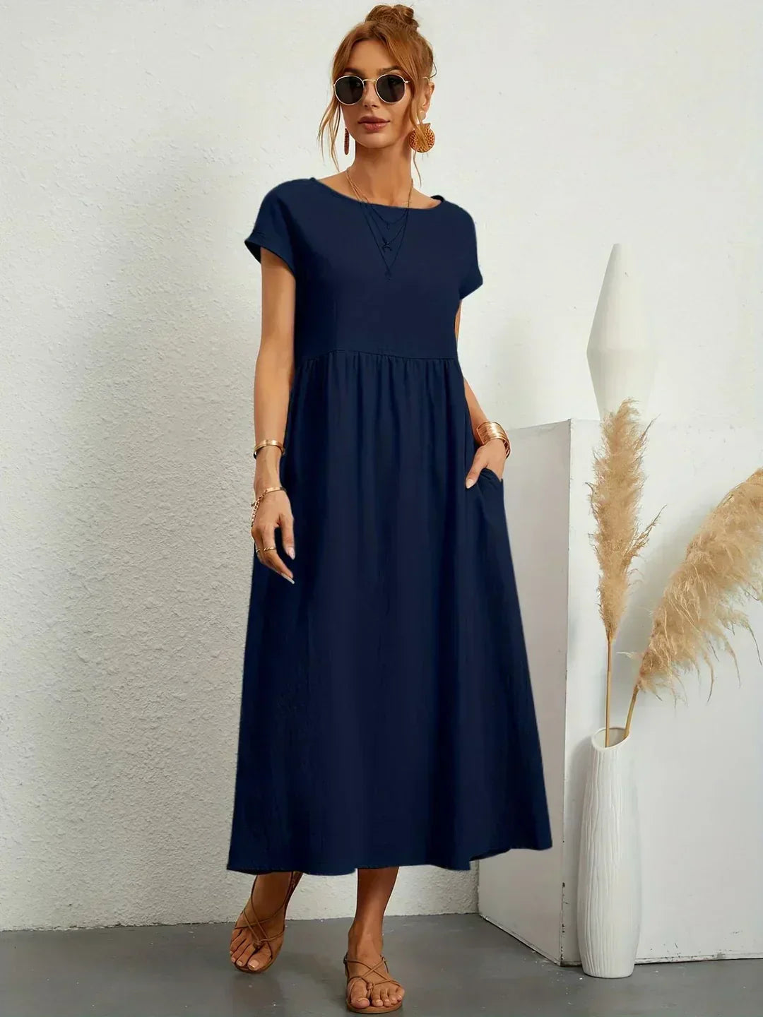 Sarina | Vestido Ligero de Algodón con Bolsillos
