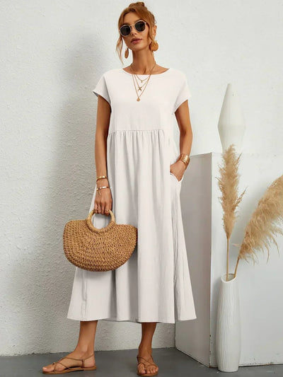 Sarina | Vestido Ligero de Algodón con Bolsillos