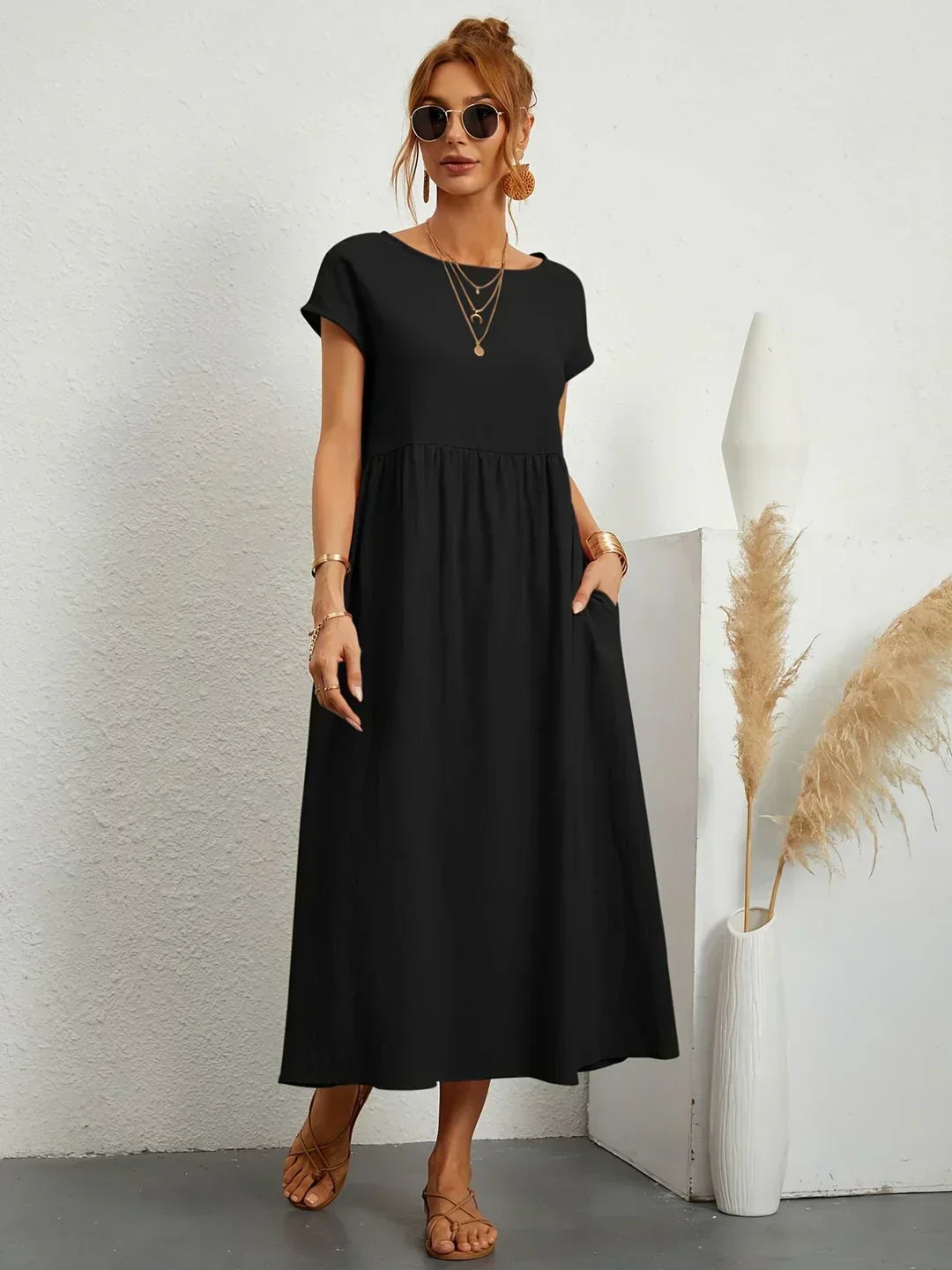 Sarina | Vestido Ligero de Algodón con Bolsillos