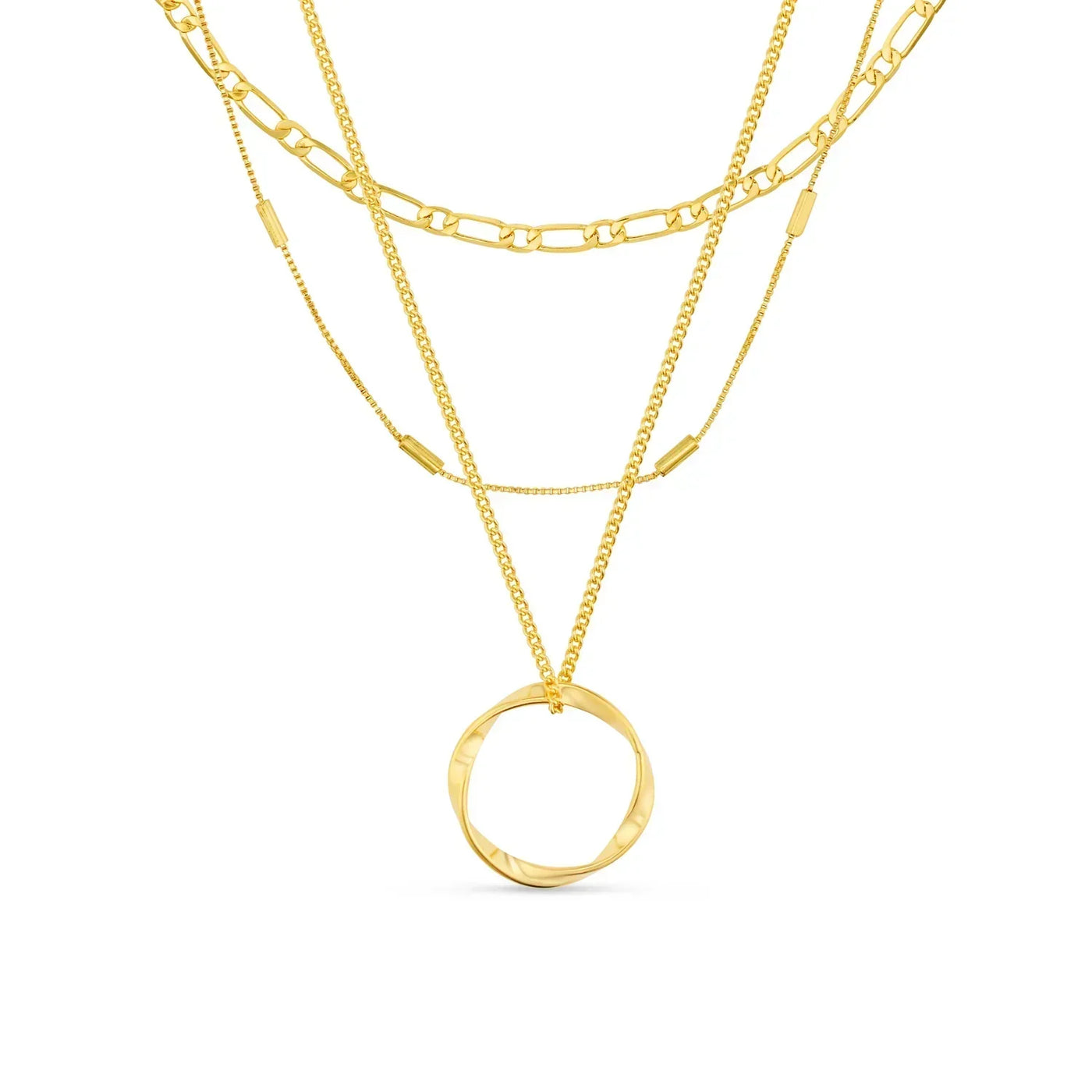 Collar de Tres Filas en Círculo Abierto