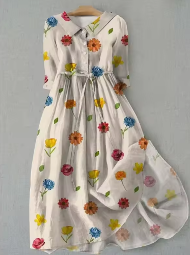Noelle™ Vestido Floral con Botones