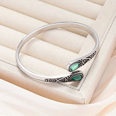 Brazalete Esmeralda Devereux | Oro blanco