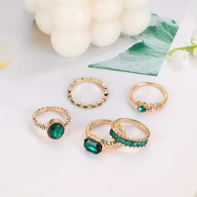 Set di anelli con smeraldi Zarina Exquisite | Oro