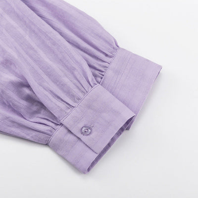 Violet | Conjunto Fresco de Camisa Abotonada y Shorts
