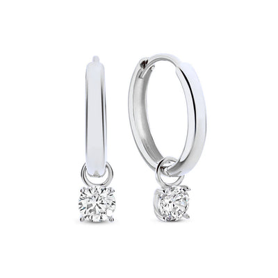 Aretes de aro con piedra Larmes de Lune