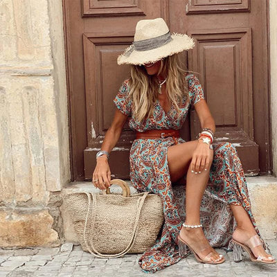 Abigail | Vestido Bohemio con Estampado Paisley