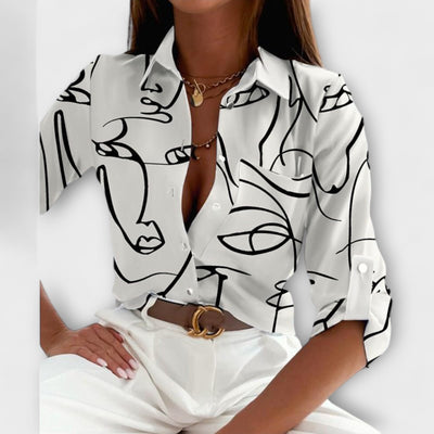 Blusa con cuello clásico